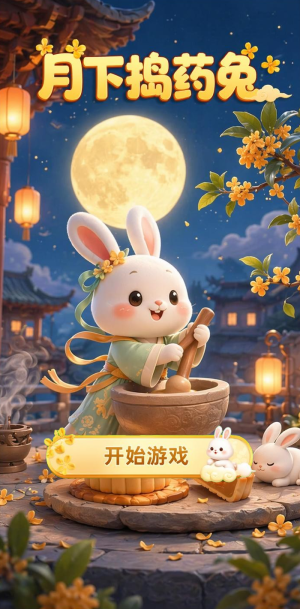 月下捣药兔