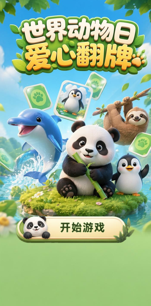 爱心翻牌