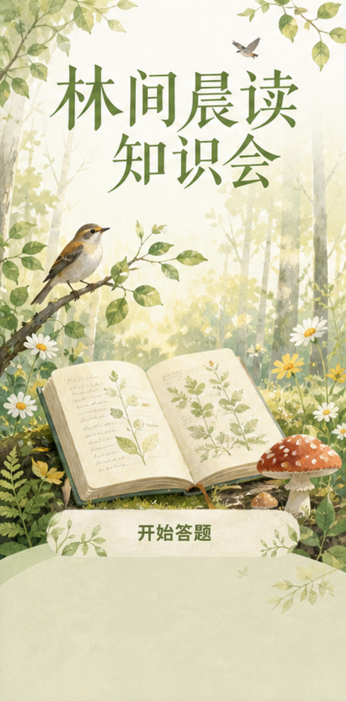 林间晨读