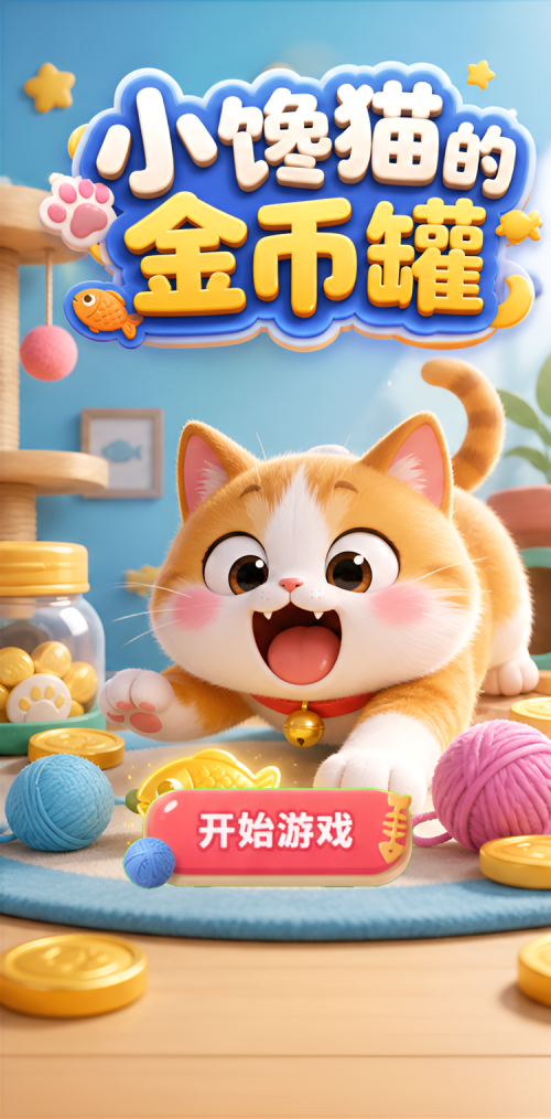 小馋猫的金币罐