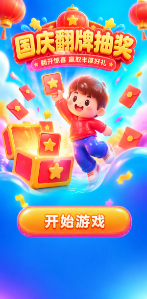 国庆翻牌抽奖