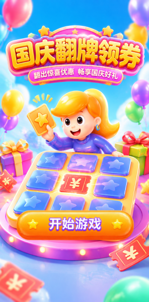 国庆翻牌领券