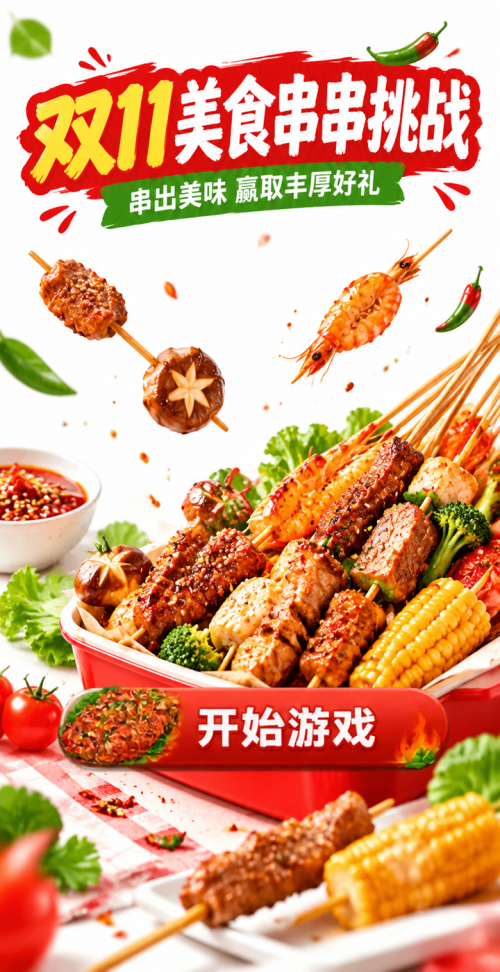双11美食串串挑战
