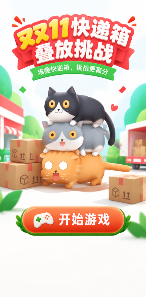 双十一快递箱叠放