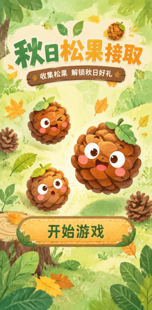 秋日松果接取