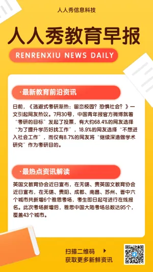 教育早报热点资讯手机海报