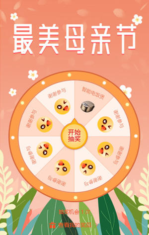 最美母亲节抽奖活动