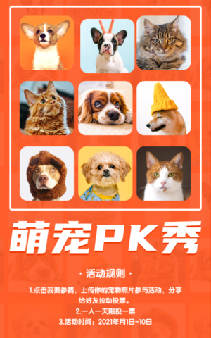 萌宠PK秀投票活动