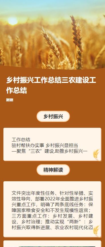 乡村振兴工作总结三农建设工作总结
