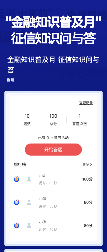 金融知识普及月 征信知识问与答