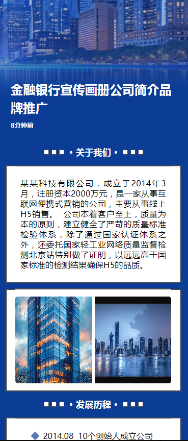 金融银行宣传画册公司简介品牌推广