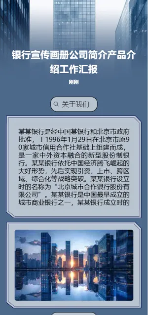 银行宣传画册公司简介产品介绍工作汇报