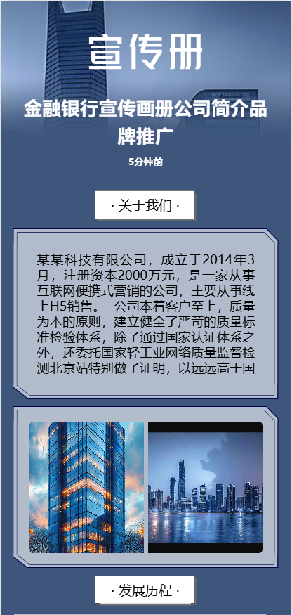 金融银行宣传画册公司简介品牌推广