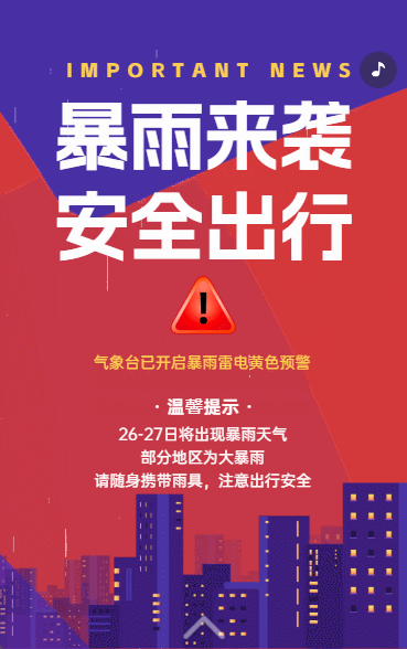 暴雨来袭 安全出行