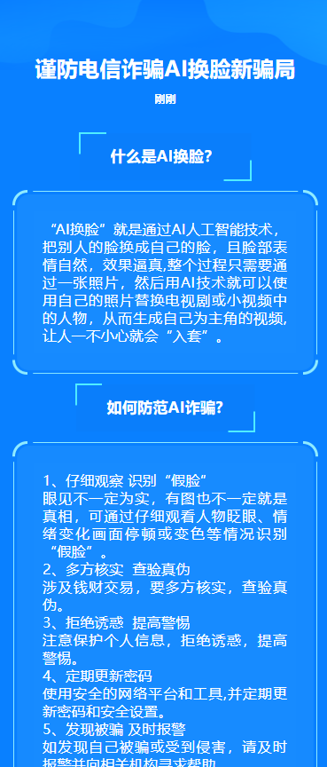 谨防电信诈骗AI换脸新骗局