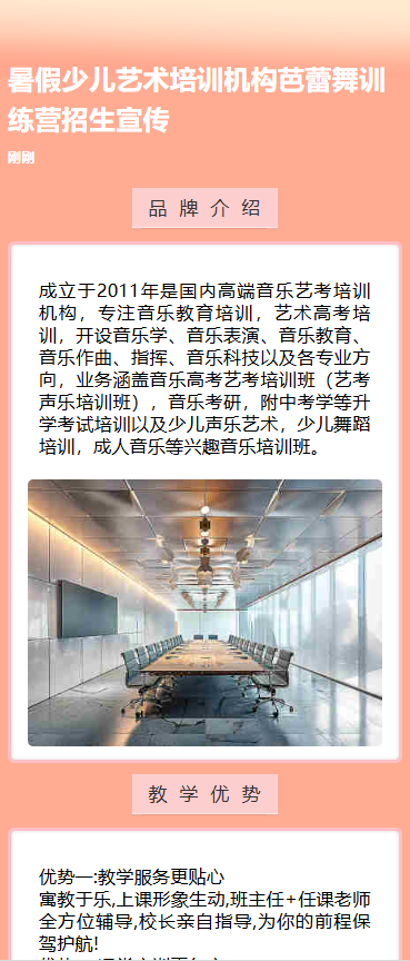 少儿艺术培训机构芭蕾舞训练营招生宣传