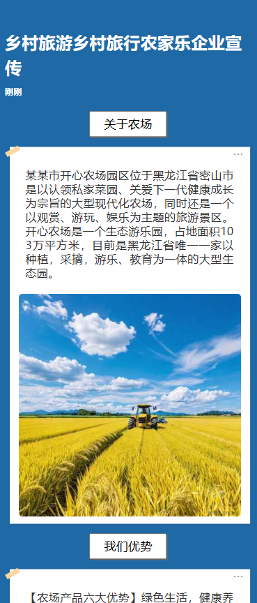 中国风乡村旅游乡村旅行农家乐企业宣传