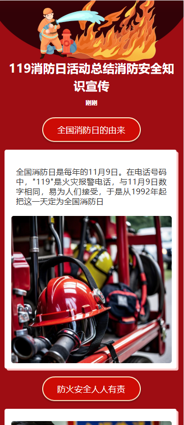 119消防日活动总结消防安全知识宣传