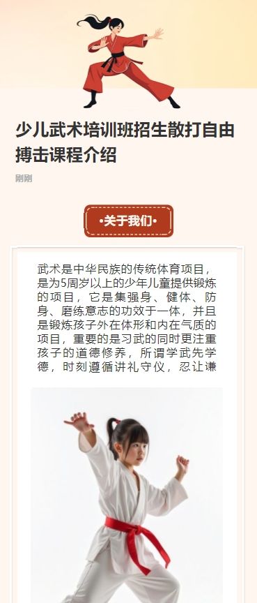少儿武术培训班招生散打自由搏击课程介绍