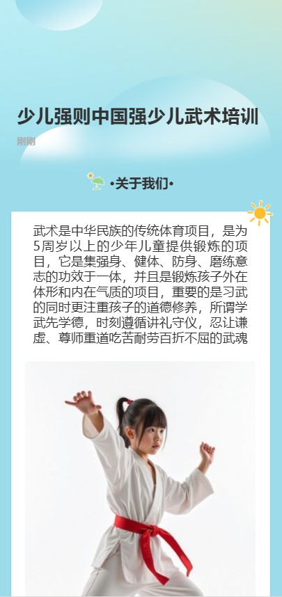 少儿强则中国强少儿武术培训