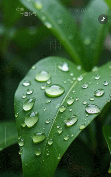 中国风雨水节气介绍企业宣传