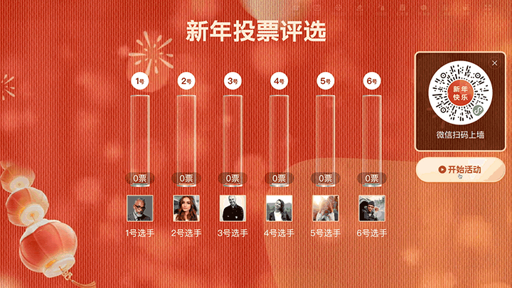 恭贺新春新年晚会大屏投票