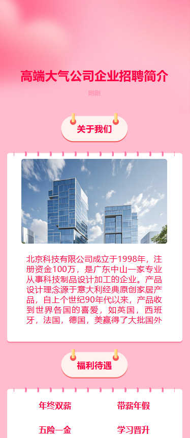 高端大气公司企业招聘简介