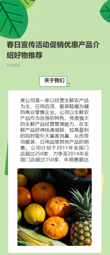 春日宣传活动促销优惠产品介绍好物推荐