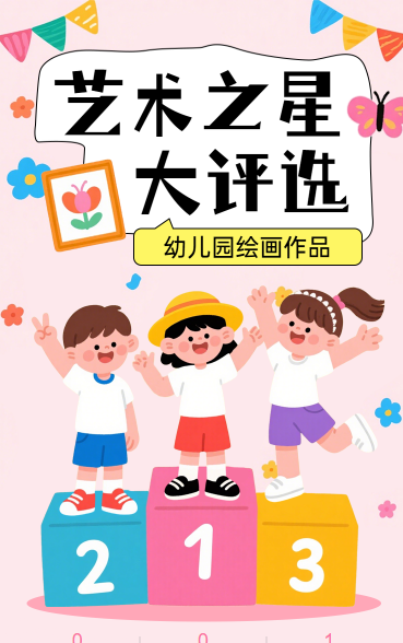 幼儿园绘画作品艺术之星评选