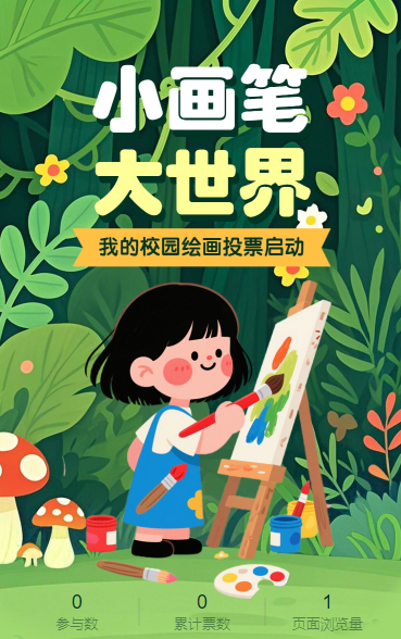 幼儿园“我的校园”绘画作品评选投票活动