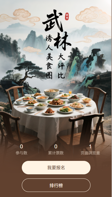 武林诱人美食图投票评比