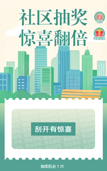 社区抽奖 惊喜翻倍 抽奖活动