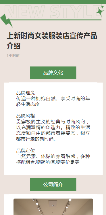 上新时尚女装服装店宣传产品介绍
