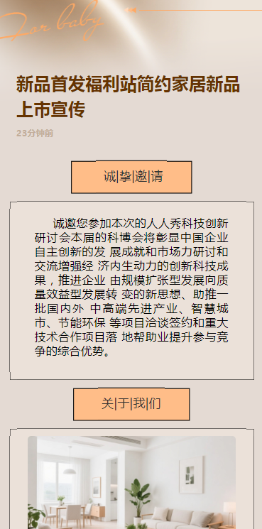 新品首发站简约家居新品上市宣传