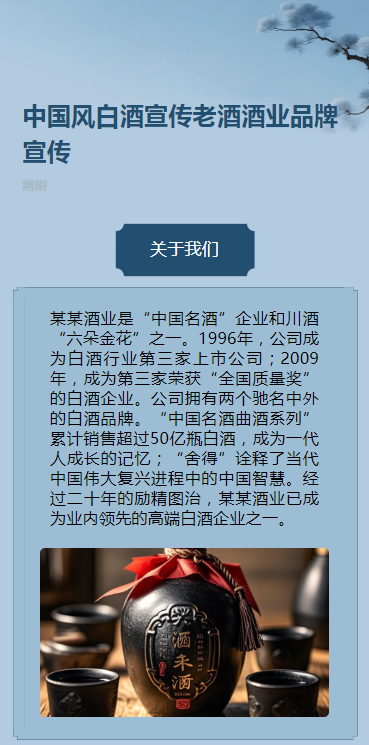 中国风白酒宣传老酒酒业品牌宣传