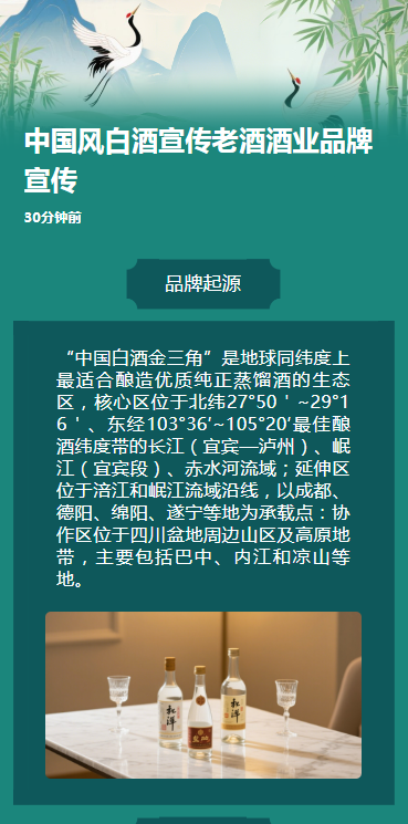 中国风白酒宣传老酒酒业品牌宣传