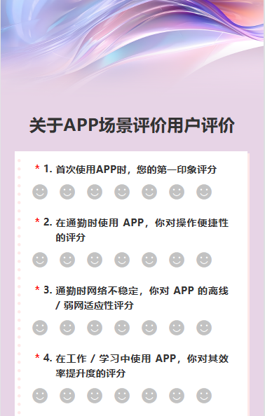 关于APP场景评价用户评价
