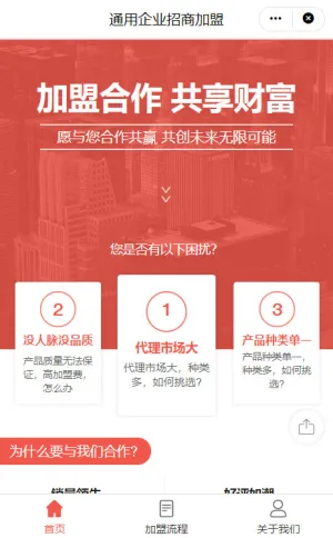 商务企业加盟招商小程序