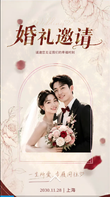 赴爱的约定婚礼邀请H5