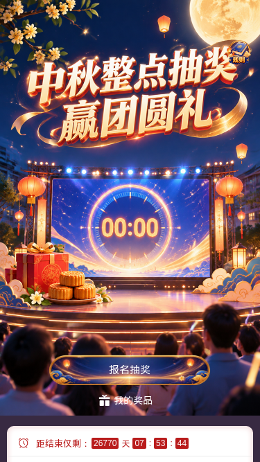 中秋整点抽奖
