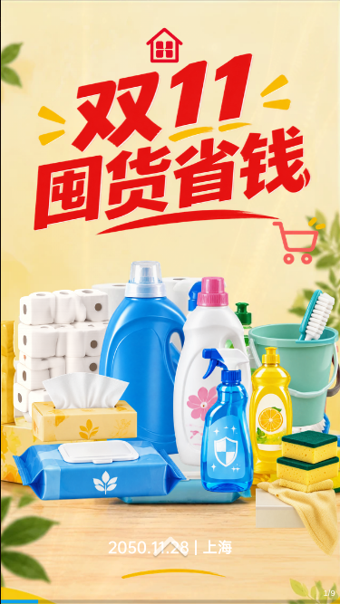 双11囤货省钱 · 家清日用线上店 8页快报