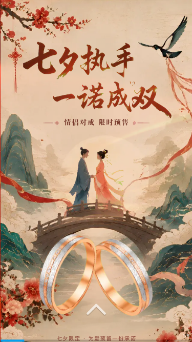 七夕对戒预售视觉分享