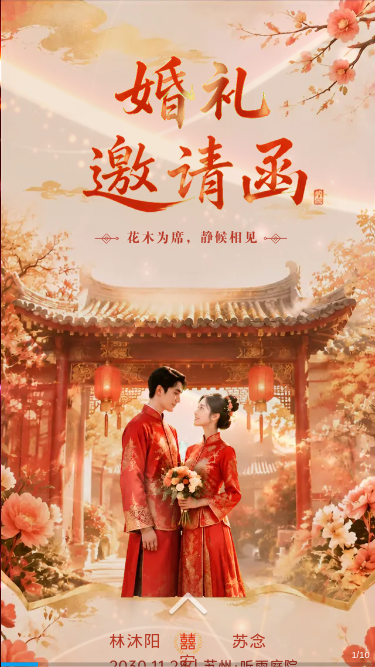 花礼庭院婚宴邀请